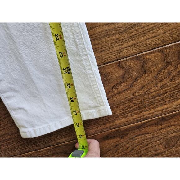 Boden Jeans Womens 8P White High Rise Straight Leg Bohemian Beach - Picture 3 of 7